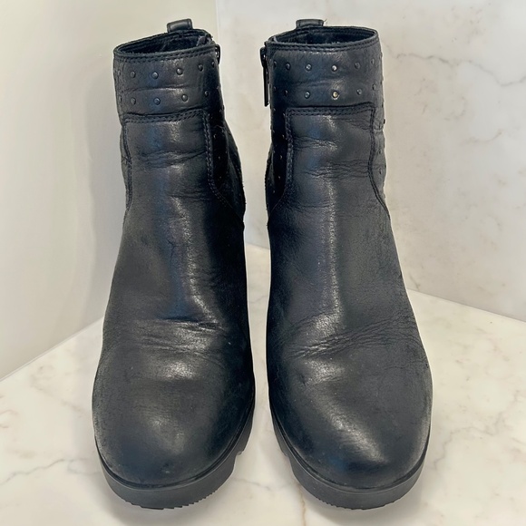 Sorel Joan Uptown Studded Waterproof Leather Booties - Black - W10.5 - Edgy Chic - Picture 6 of 12